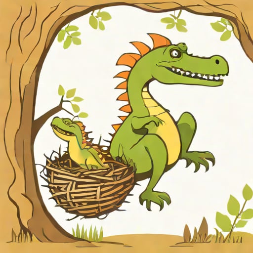 A Saurian Returns To The Nest