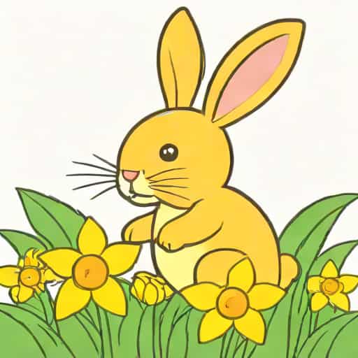 Bashful Daffodil Bunny