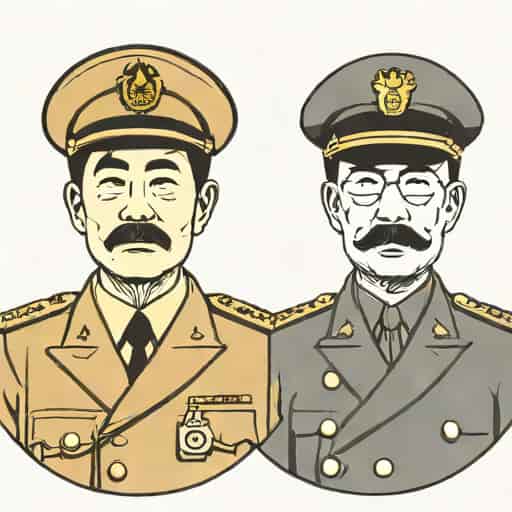Emperor Hirohito And Hideki Tojo