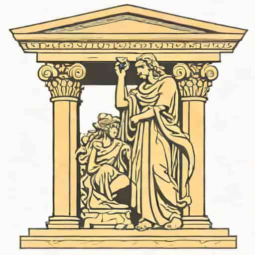 Fallen Caryatid Carrying Her Stone Replica