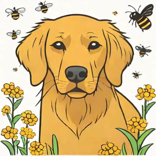 Golden Retriever Stung By Bee