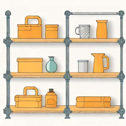 Industrial Pipe Shelving