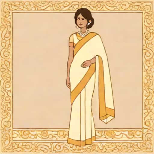 Ivory Organza Saree