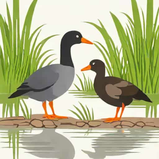 Juvenile Coot And Moorhen