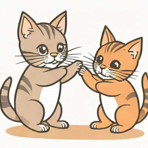 Kittens Swatting At Each Other
