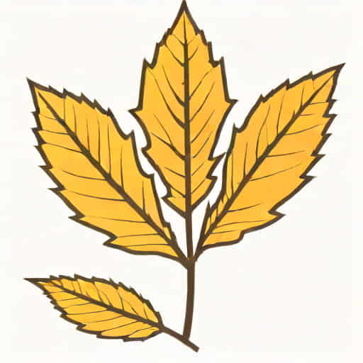 Leaf With Doubly Serrate Margin