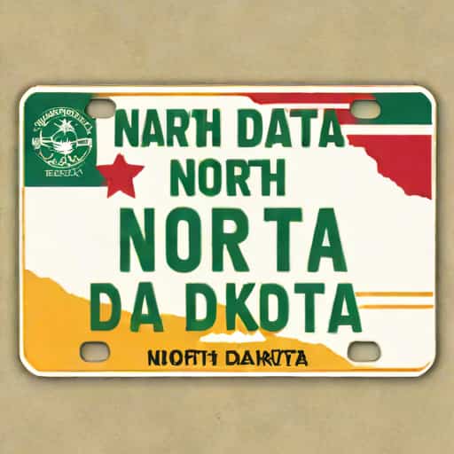 License Plate North Dakota