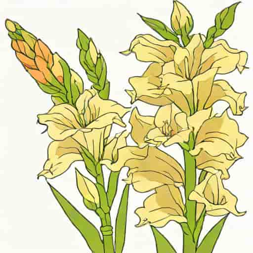 Martha White Gladiola