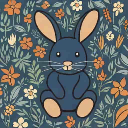Navy Bashful Bunny In Medium Size From Jellycat