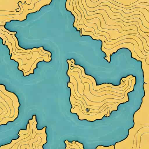 Ocean Topographic Map