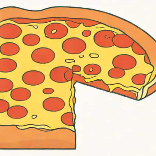 One Half Of Four Pepperoni Pizza