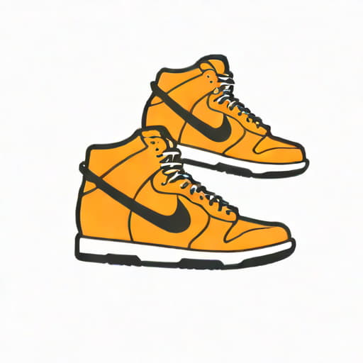 Orange Dunks With Black Swoosh