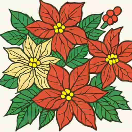 Quilled Poinsettia Pattern