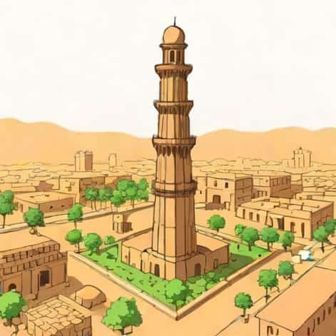 Qutub Minar Aerial View