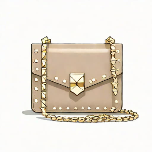 Rockstud Calfskin Chain Pouch