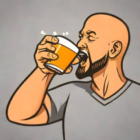 Stone Cold Chugging Beer