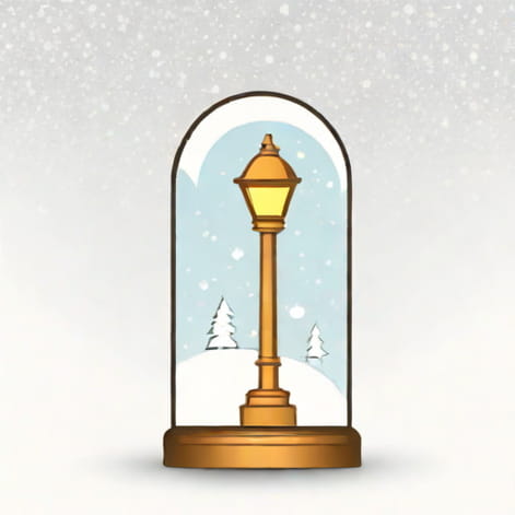 Street Lamp Snow Globe
