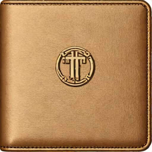 Triomphe Compact Wallet In Shiny Calfskin