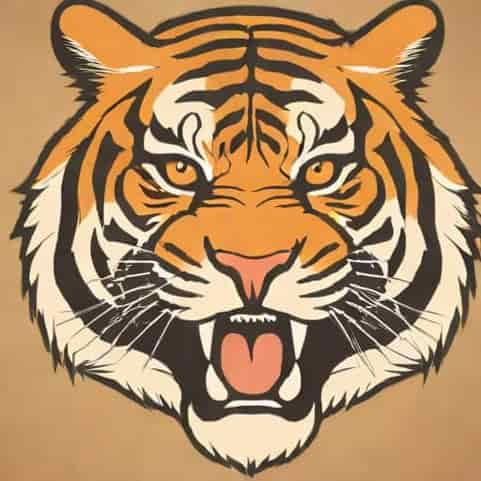 Valentino Tiger Roaring And Snarling