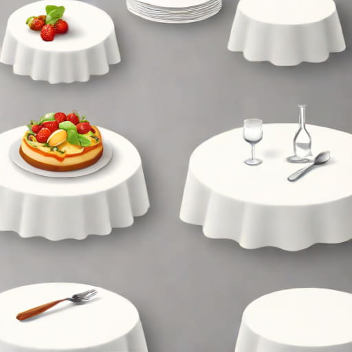 White Round Tablecloths
