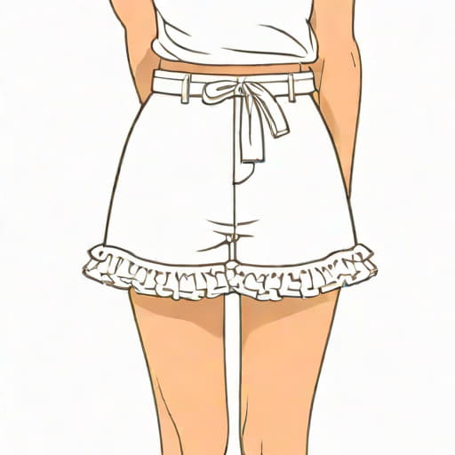White Ruffle Shorts