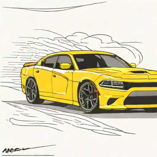Yellow Hellcat Charger