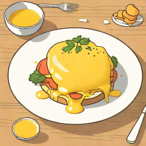 Yellow Sauce On Eggs Benedict