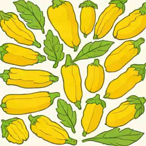 Yellow Zucchini Leaves