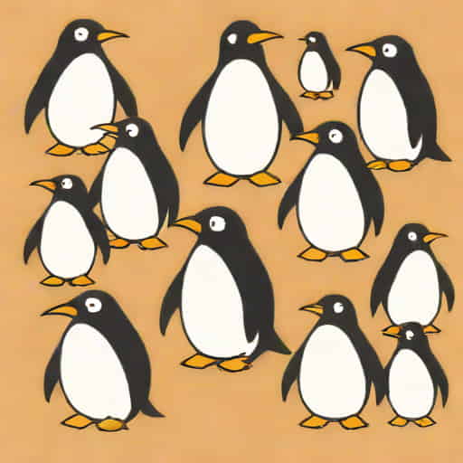 A Dozen Portly Penguins