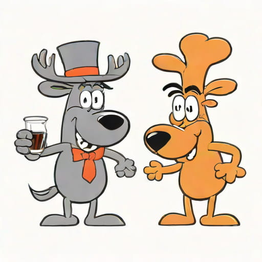 A Picture Of Rocky And Bullwinkle
