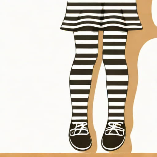 Black And White Striped Tights Kids