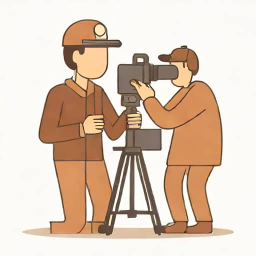 Brown Cameraman And Camerawoman