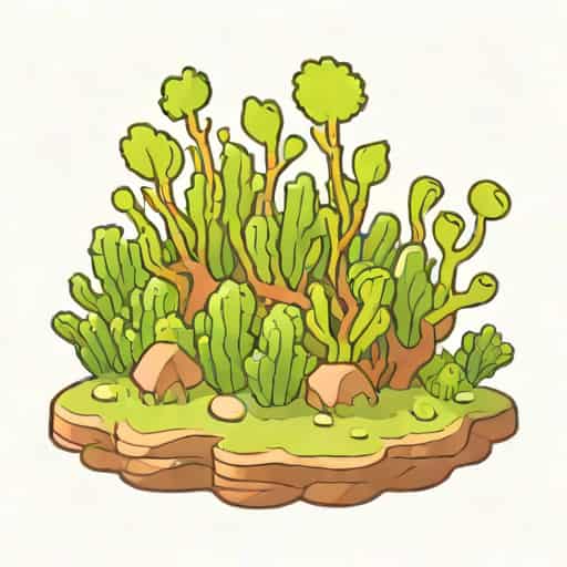 Bryophytes Attached To Substratum By
