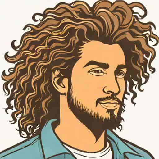 Burst Fade Mullet Curly Hair