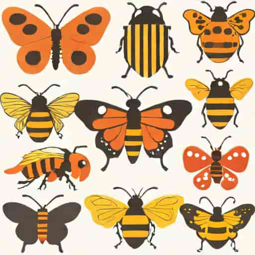 Butterfly Ladybug Bumblebee