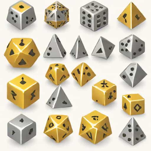 Czyy Metal Polyhedral Bullet Dice Set