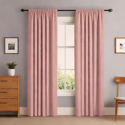 Dunelm Dusky Pink Curtains