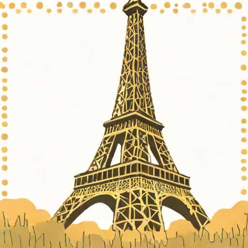 Eiffel Tower Pointillism