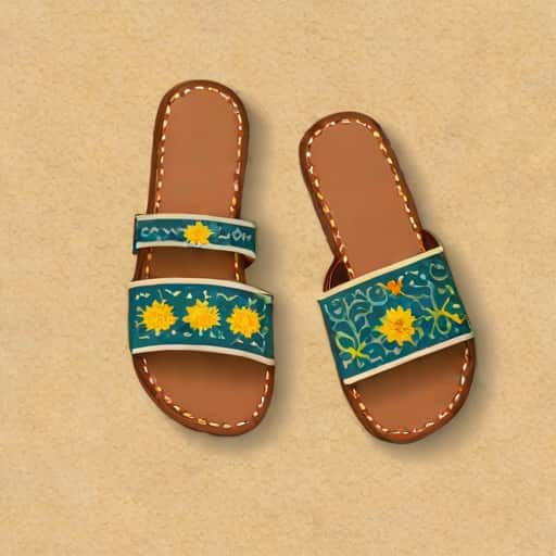 Embroidered Sandals As He Trod
