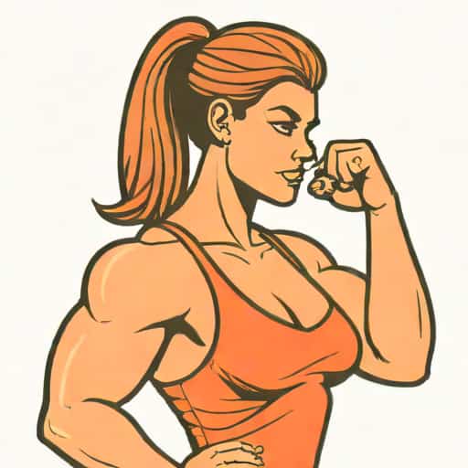 Female Biceps Flexing
