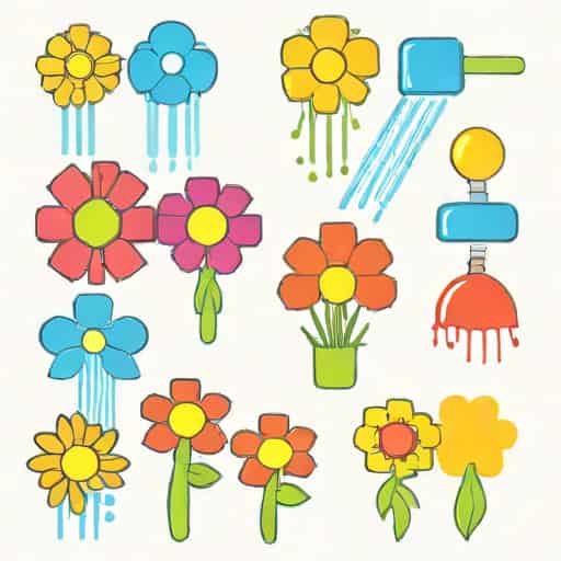 Flowers With Brightly Coloured Shower Heads