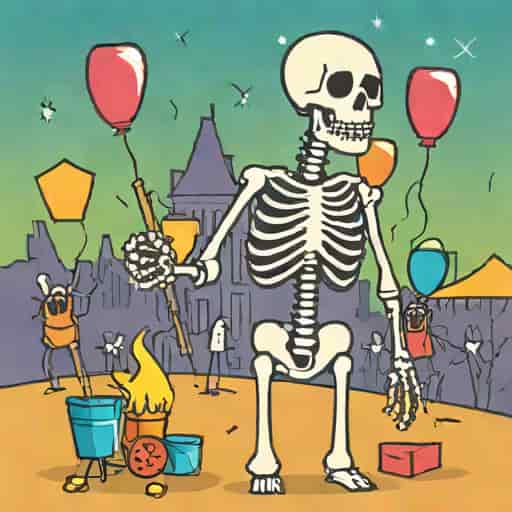 Giant Groundbreaking Skeleton Party City