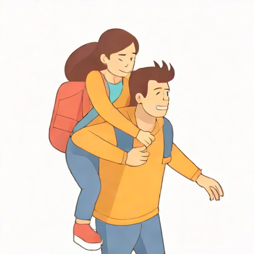 Girl Giving Guy Piggyback Ride