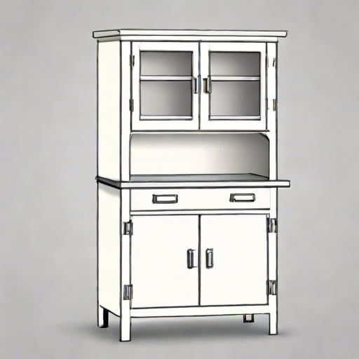Hoosier Cabinet With Zinc Top