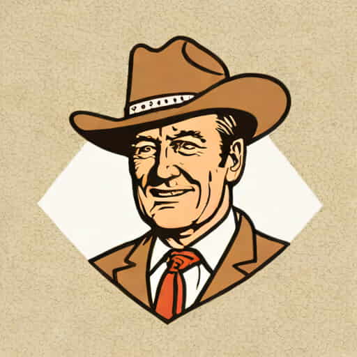 John Wayne Lapel Pin With Diamonds
