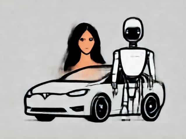 Kim Kardashian Tesla Robot