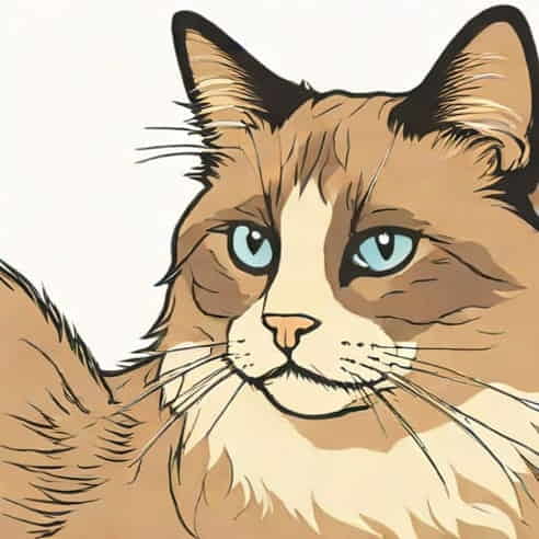 Long Haired Snowshoe Cat