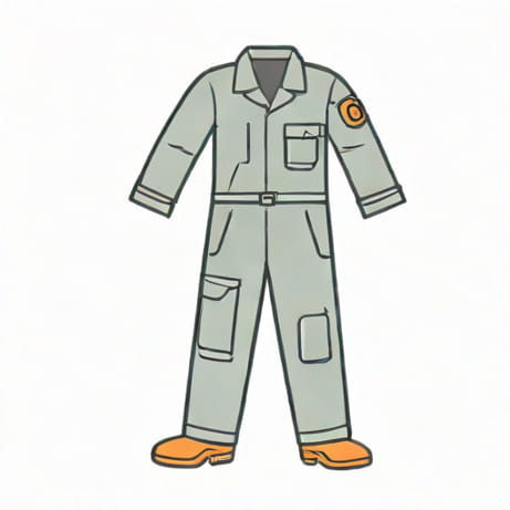 Loose Coverall Reaching Down To The Ankles