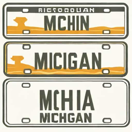 Michigan License Plate