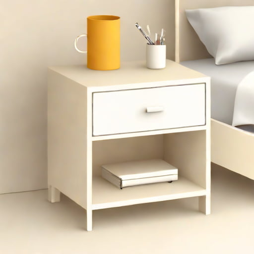 Off White Bedside Table
